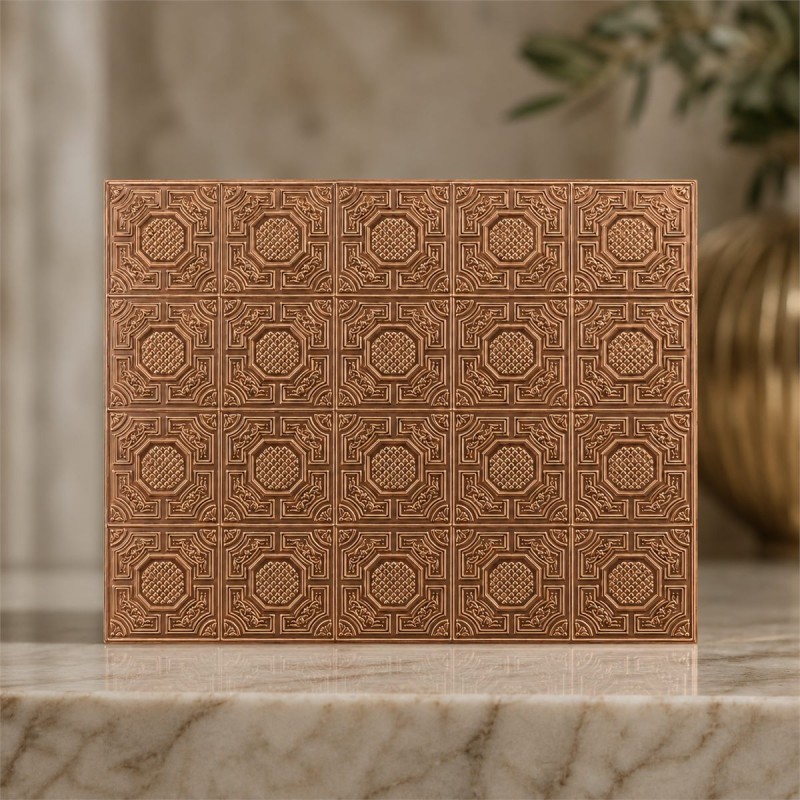 Artesonado cobre 36000 relieve | Casa muñecas